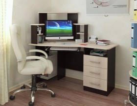 Компьютерный стол Каспер (венге/лоредо) в Железногорске - zheleznogorsk.katalogmebeli.com | фото 1