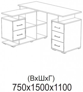 Компьютерный стол угловой СКМУ-3 белый в Железногорске - zheleznogorsk.katalogmebeli.com | фото 2