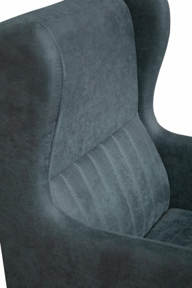 Кресло для отдыха "ЕвроМагнат" (замша дельта серо - синий)/осн. в Железногорске - zheleznogorsk.katalogmebeli.com | фото 3