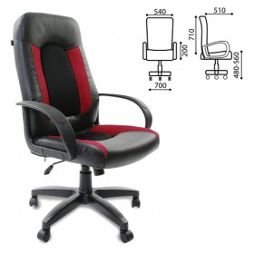 Кресло офисное BRABIX Strike EX-525 (черно-красный) в Железногорске - zheleznogorsk.katalogmebeli.com | фото 1