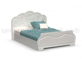 Кровать 1,4м Гармония (Белый/Белый глянец) в Железногорске - zheleznogorsk.katalogmebeli.com | фото