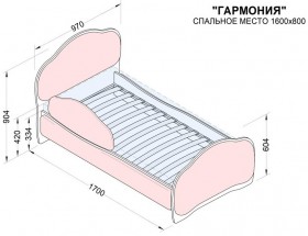 Кровать 160 Гармония 08 Шоколад (мягкий бортик) в Железногорске - zheleznogorsk.katalogmebeli.com | фото 2