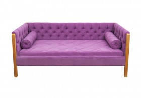 Кровать 180 серии Леди  32 Фиолетовый (подушка валик) в Железногорске - zheleznogorsk.katalogmebeli.com | фото