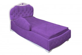 Кровать 190 Гармония Lux 32 Фиолетовый (мягкий бортик) в Железногорске - zheleznogorsk.katalogmebeli.com | фото 1