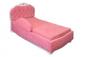 Кровать 190 Гармония Lux 36 Розовый (мягкий бортик) в Железногорске - zheleznogorsk.katalogmebeli.com | фото