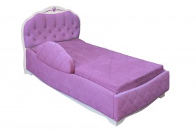 Кровать 190 Гармония Lux 67 Светло-фиолетовый (мягкий бортик) в Железногорске - zheleznogorsk.katalogmebeli.com | фото 1