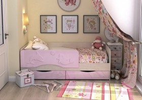 Кровать Алиса КР-812 1,6 Белфорд/Розовый металлик в Железногорске - zheleznogorsk.katalogmebeli.com | фото 2