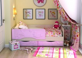 Кровать Алиса КР-812 1,6 Белфорд/Розовый металлик в Железногорске - zheleznogorsk.katalogmebeli.com | фото