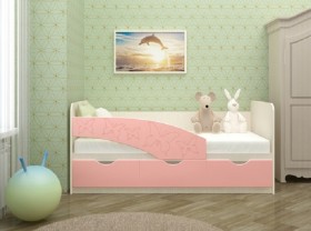 Кровать Бабочки 1,6м (Розовый металлик) в Железногорске - zheleznogorsk.katalogmebeli.com | фото