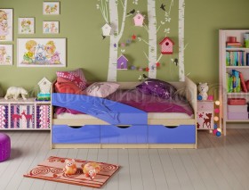 Кровать детская 1,6м Дельфин (Синий металлик) в Железногорске - zheleznogorsk.katalogmebeli.com | фото