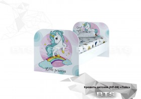 Кровать детская КР-08 Тойс (белый/белый,фотопечать Little Pony) в Железногорске - zheleznogorsk.katalogmebeli.com | фото