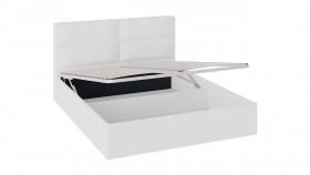 Кровать «Глосс» с мягкой обивкой и подъемным механизмом тип 1 (1600) (Белая) в Железногорске - zheleznogorsk.katalogmebeli.com | фото 2