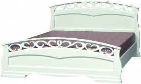 Кровать Грация-1 из массива сосны 1600*2000 Белый античный в Железногорске - zheleznogorsk.katalogmebeli.com | фото 5