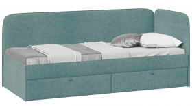 Кровать «Молли» с мягкой обивкой (900) тип 1 (Микровелюр Scandi Indigo 11) в Железногорске - zheleznogorsk.katalogmebeli.com | фото 1