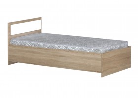 Кровать одинарная 900-2 без матраса (прямые спинки) Дуб Сонома в Железногорске - zheleznogorsk.katalogmebeli.com | фото