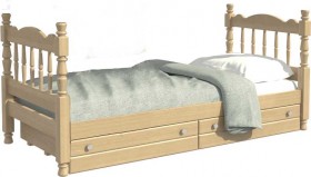 Кровать одинарная Аленка из массива сосны 800*1890 Сосна в Железногорске - zheleznogorsk.katalogmebeli.com | фото