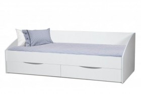 Кровать одинарная "Фея - 3" (симметричная) New/(белый / белый / ДВПО: белый) в Железногорске - zheleznogorsk.katalogmebeli.com | фото