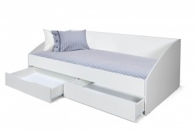 Кровать одинарная "Фея - 3" (симметричная) New/(белый / белый / ДВПО: белый) в Железногорске - zheleznogorsk.katalogmebeli.com | фото 3