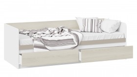 Кровать «Сканди» с 2 ящиками Дуб Гарден/Белый/Глиняный серый в Железногорске - zheleznogorsk.katalogmebeli.com | фото 2