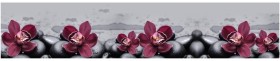 Кухонный фартук КМ 14 Орхидея Цветы Камни в Железногорске - zheleznogorsk.katalogmebeli.com | фото