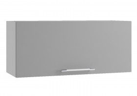 Квадро ПГ 800 шкаф верхний горизонтальный (Белый софт/корпус Серый) в Железногорске - zheleznogorsk.katalogmebeli.com | фото