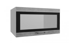 Лофт ВПГСФ 800 шкаф верхний горизонтальный со стеклом высокий с фотопечатью (Дуб майский/корпус Серый) в Железногорске - zheleznogorsk.katalogmebeli.com | фото