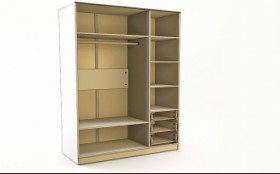 Шкаф 3-х створчатый с ящиками Классика (Белый/корпус Выбеленное дерево) в Железногорске - zheleznogorsk.katalogmebeli.com | фото 2