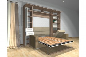 Шкаф-кровать с диваном Каролина в Железногорске - zheleznogorsk.katalogmebeli.com | фото 3
