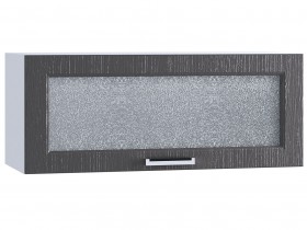 Шкаф верхний горизонтальный со стеклом 800, ШВГС 800 (Клен серый/корпус белый) в Железногорске - zheleznogorsk.katalogmebeli.com | фото