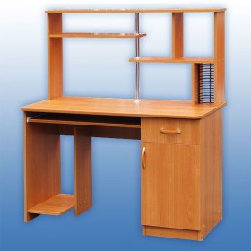 Компьютерный стол 1 с надстройкой (Венге/Дуб выбеленный) в Железногорске - zheleznogorsk.katalogmebeli.com | фото 3