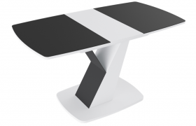 Стол обеденный «Гарда» Тип 1 (Белый/Стекло матовое черный графит) в Железногорске - zheleznogorsk.katalogmebeli.com | фото 5