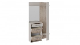 Шкаф для одежды «Нуар» тип 1 Фон серый/Дуб сонома в Железногорске - zheleznogorsk.katalogmebeli.com | фото 3
